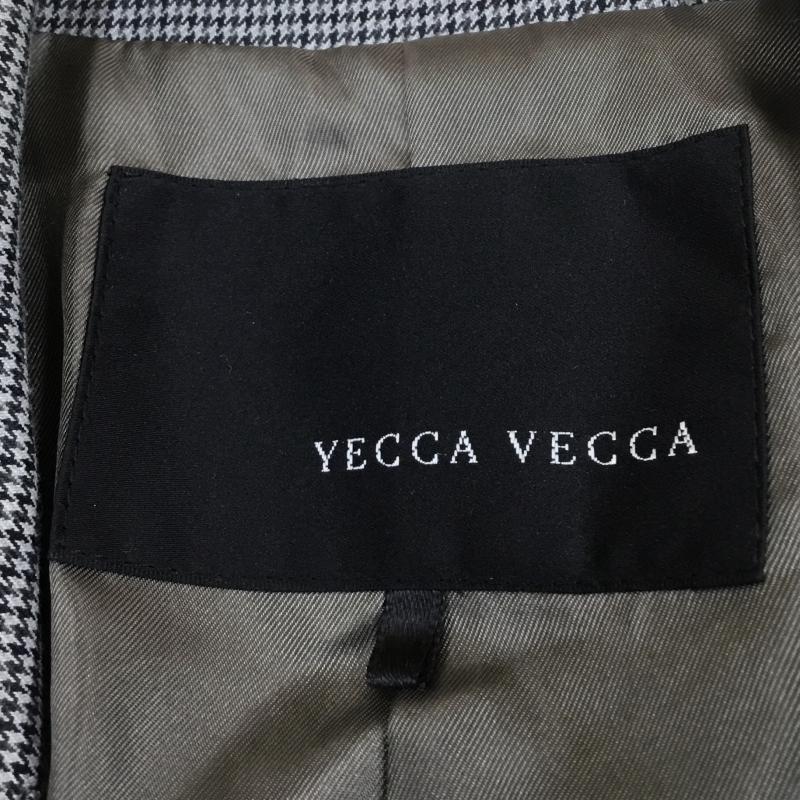 イェッカ ヴェッカ YECCA VECCA ジャケット、上着 ジャケット、ブレザー P.チェック柄テーラードジャケット FREE 黒 / ブラック / X 灰 / グレー / レディース USED 古着 中古 10050803