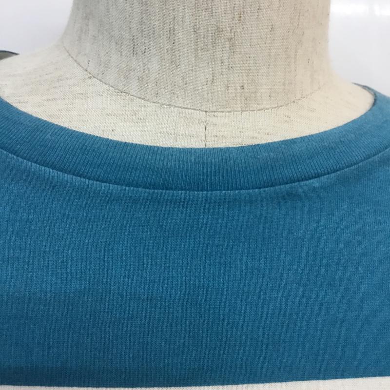ホワイトライン WHITE LINE Tシャツ 半袖 クルーネック 3 ボーダー柄 白 / ホワイト / X 青 / ブルー / X 紫 / パープル / X 紺 / ネイビー / メンズ USED 古着 中古 10050867