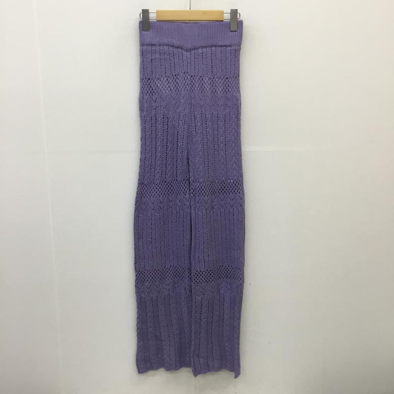 フーズフーチコ who's who Chico ボトムス ボトムス 透カシ柄ロングパンツ FREE 紫 / パープル / レディース USED 古着 中古 10050907