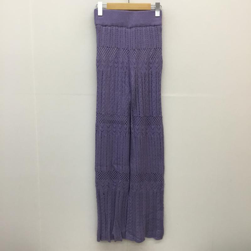 フーズフーチコ who's who Chico ボトムス ボトムス 透カシ柄ロングパンツ FREE 紫 / パープル / レディース USED 古着 中古 10050907