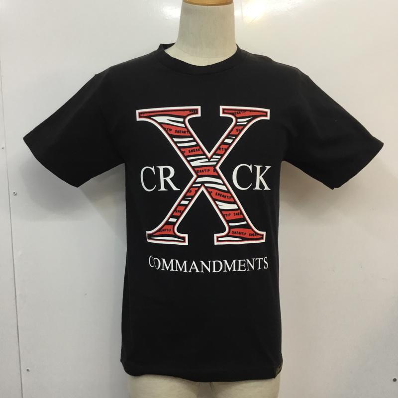 スニークティップ Sneaktip Tシャツ 半袖 S プリント 黒 / ブラック / メンズ USED 古着 中古 10050928