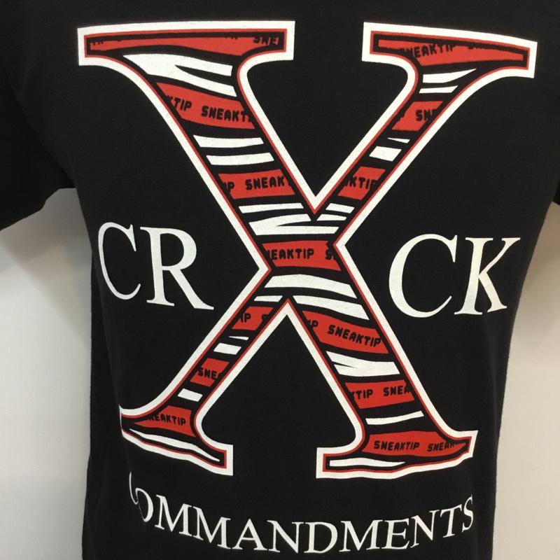 スニークティップ Sneaktip Tシャツ 半袖 S プリント 黒 / ブラック / メンズ USED 古着 中古 10050928