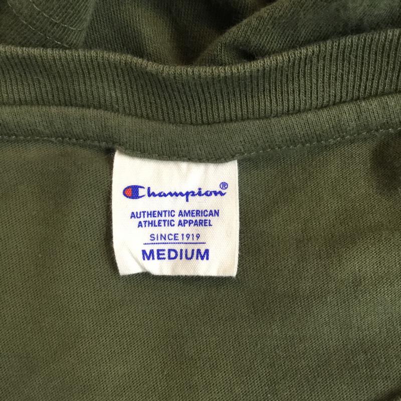 チャンピオン Campion Tシャツ 半袖 M 無地 カーキ / カーキ / メンズ USED 古着 中古 10050955