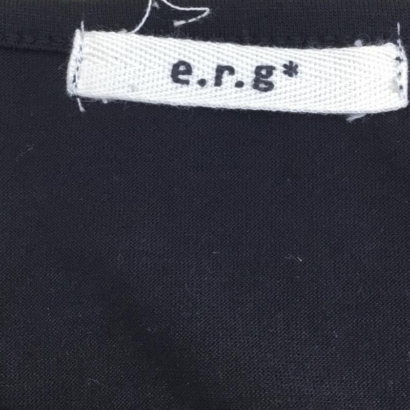 イーアールジー e.r.g* カットソー 半袖 M ボーダー柄 黒 / ブラック / X 白 / ホワイト / X 灰 / グレー /  レディース USED 古着 中古 10051026