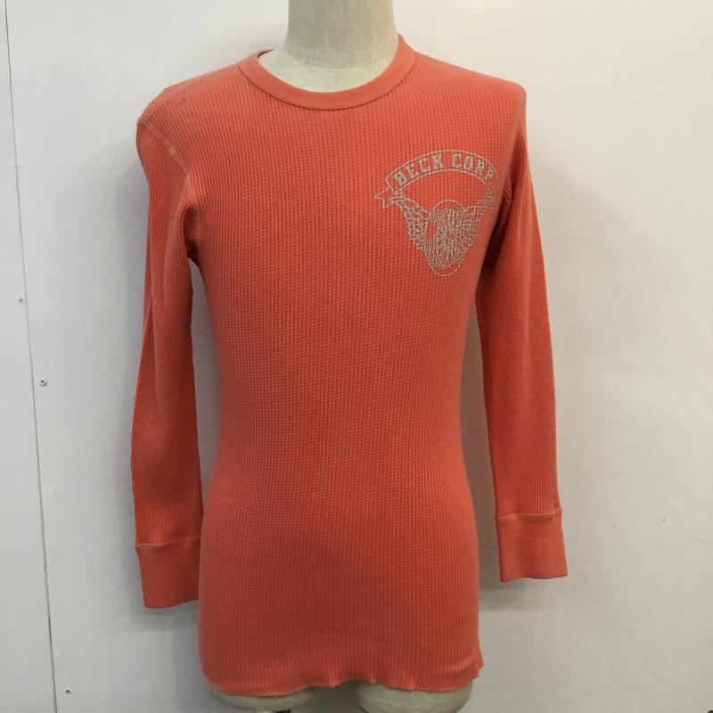 マックヒル McHILL Tシャツ 長袖 サーマル プリント M プリント 桃 / ピンク / メンズ USED 古着 中古 10051414