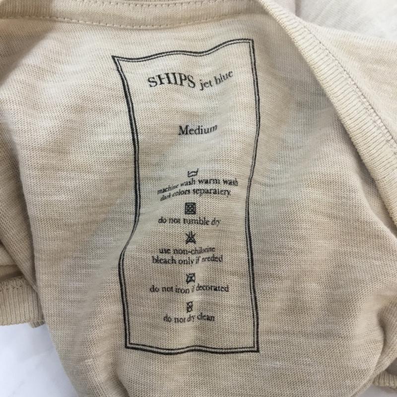 シップスジェットブルー SHIPS JET BLUE Tシャツ 半袖 クルーネック M プリント ベージュ / ベージュ / メンズ USED 古着 中古 10051416