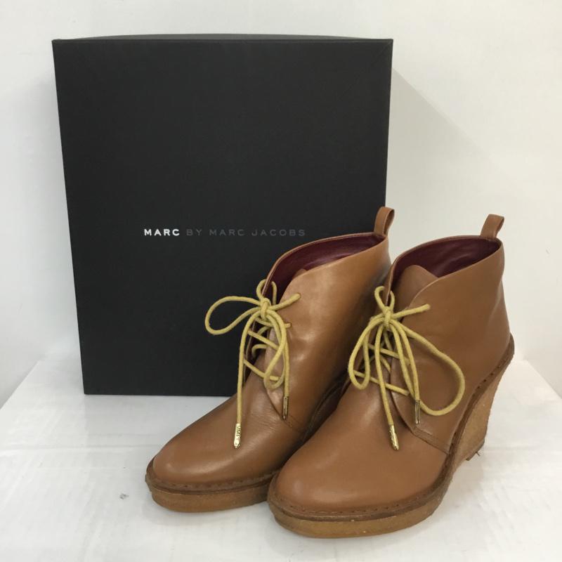 マークバイマークジェイコブス MARC by MARC JACOBS ブーツ ショートブーツ 626850 ラバーソールブーティー 38 18.0cm 無地 キャメル / キャメル / レディース USED 古着 中古 10051538