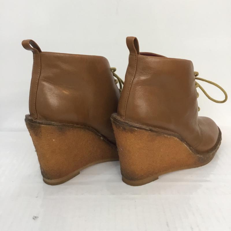 マークバイマークジェイコブス MARC by MARC JACOBS ブーツ ショートブーツ 626850 ラバーソールブーティー 38 18.0cm 無地 キャメル / キャメル / レディース USED 古着 中古 10051538