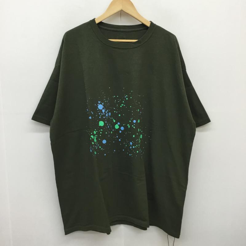 タンタン TANG TANG Tシャツ 半袖 YSTRDY'S TMRRW × TANGTANG オーバーサイズドリッピングTEE 緑 / グリーン / メンズ USED 古着 中古 10051586