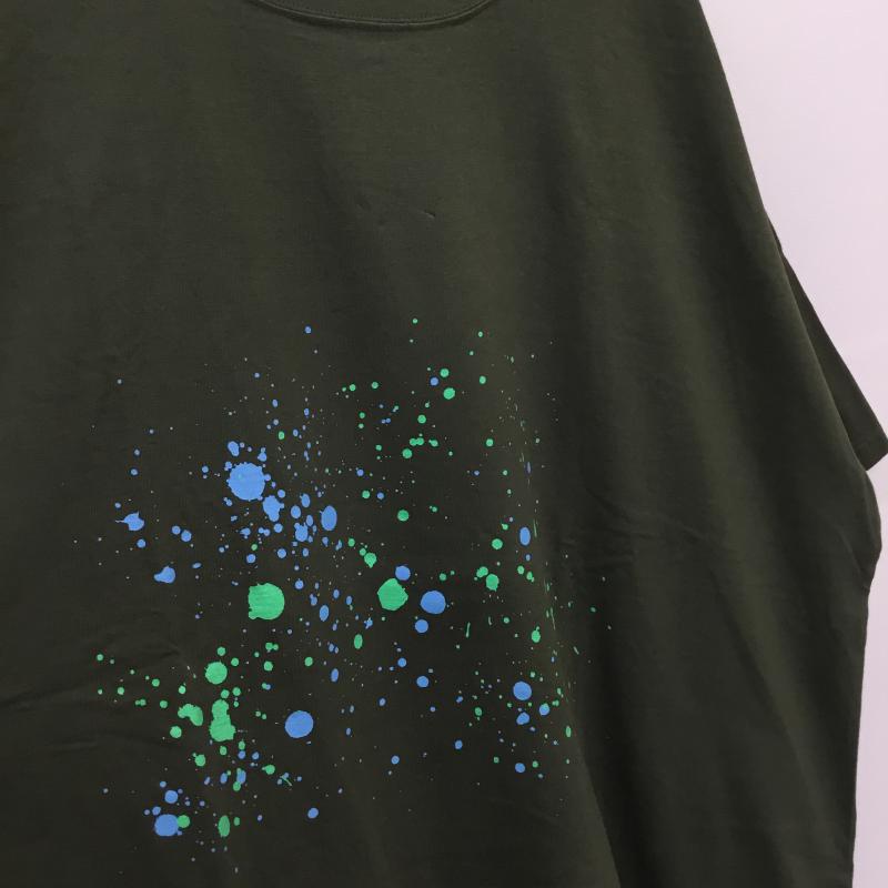 タンタン TANG TANG Tシャツ 半袖 YSTRDY'S TMRRW × TANGTANG オーバーサイズドリッピングTEE 緑 / グリーン / メンズ USED 古着 中古 10051586