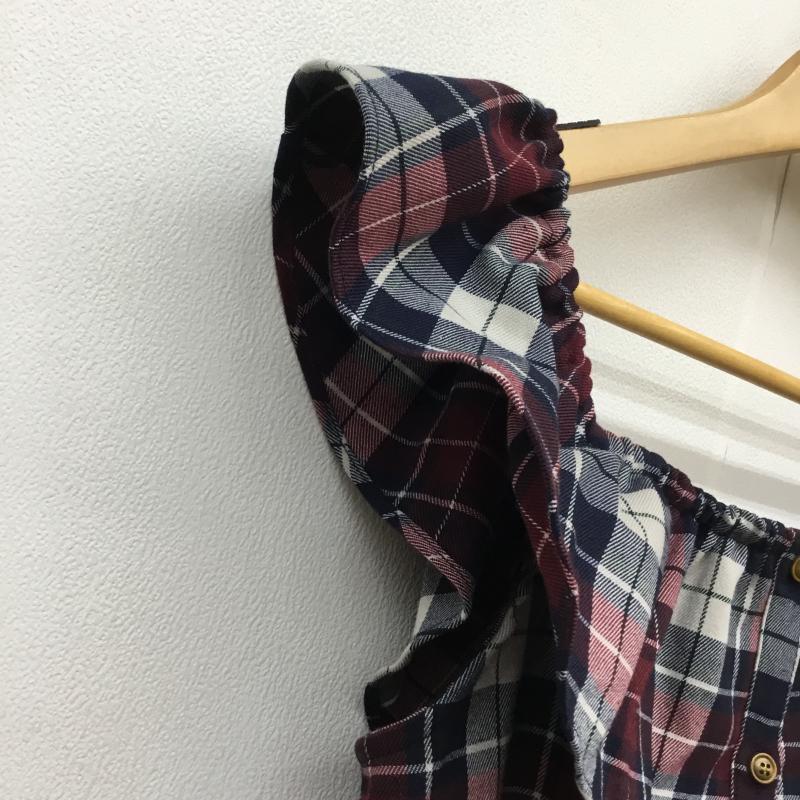 ダズリン dazzlin カットソー 半袖 オフショル FREE チェック 白 / ホワイト / X 赤 / レッド / X 緑 / グリーン / X 紺 / ネイビー /  レディース USED 古着 中古 10051638