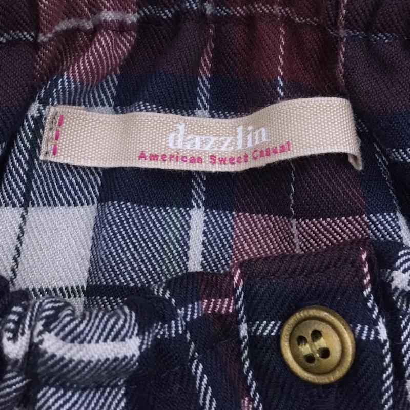 ダズリン dazzlin カットソー 半袖 オフショル FREE チェック 白 / ホワイト / X 赤 / レッド / X 緑 / グリーン / X 紺 / ネイビー /  レディース USED 古着 中古 10051638