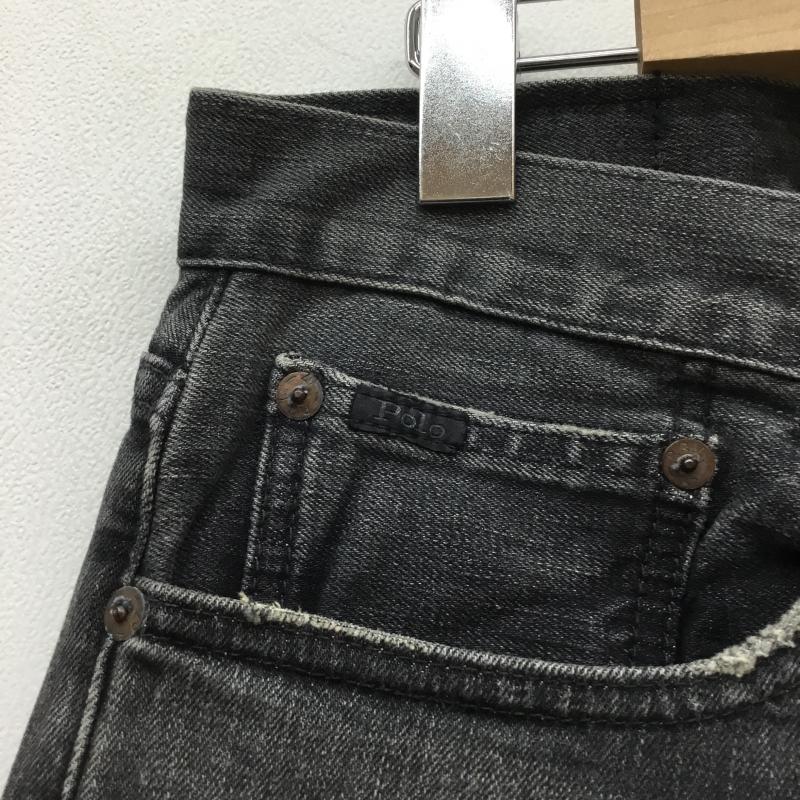 ポロラルフローレン POLO RALPH LAUREN パンツ デニム、ジーンズ Black Denim ストレッチスリムストレート 30インチ 黒 / ブラック / メンズ USED 古着 中古 10051716