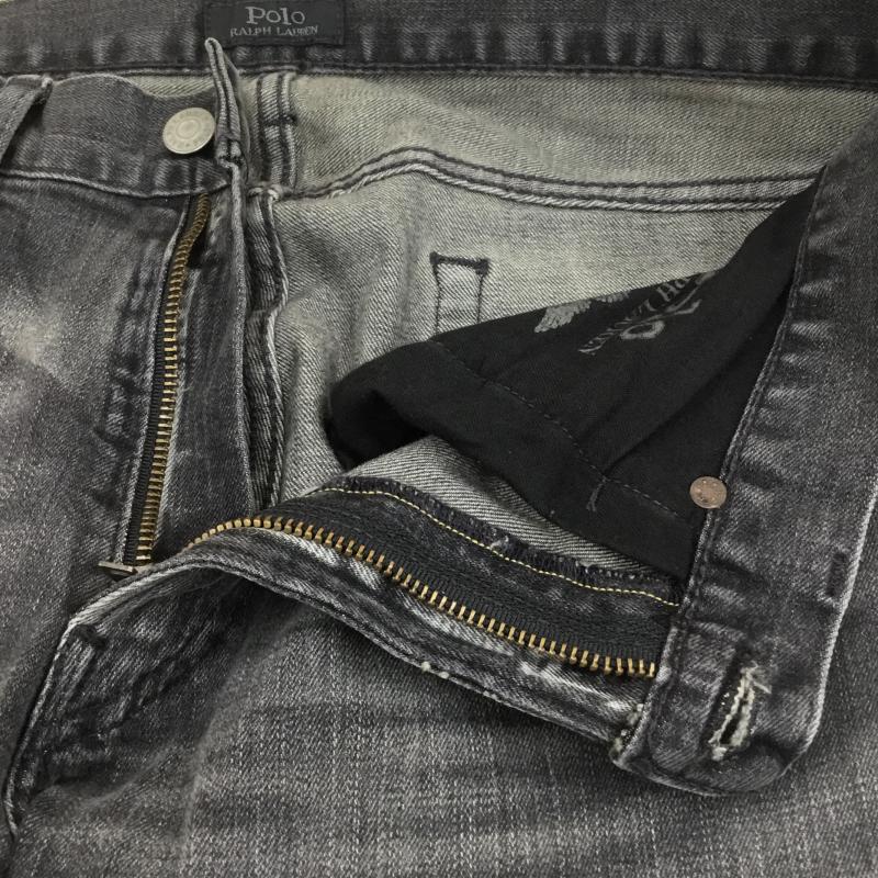 ポロラルフローレン POLO RALPH LAUREN パンツ デニム、ジーンズ Black Denim ストレッチスリムストレート 30インチ 黒 / ブラック / メンズ USED 古着 中古 10051716