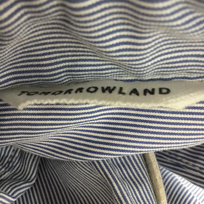 トゥモローランド TOMORROWLAND ジャケット、上着 ジャケット、ブレザー 63-01-02-01101 シャツジャケット ラムレザー M ストライプ 白 / ホワイト / X 青 / ブルー / メンズ USED 古着 中古 10051725
