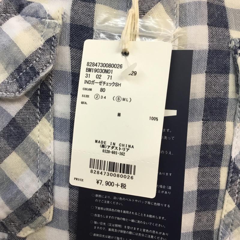 ベイフロー BAYFLOW シャツ、ブラウス 長袖 ガーゼチェックシャツ タグ付 S チェック マルチカラー / マルチカラー / メンズ USED 古着 中古 10051780