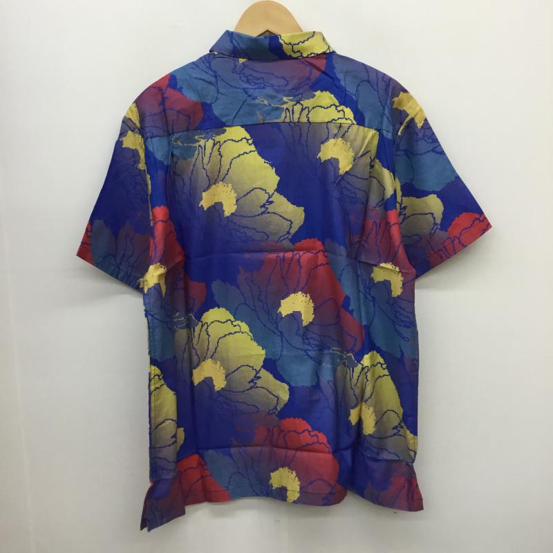 ダブルレインボー DOUBLE RAINBOUU シャツ、ブラウス 半袖 L 総柄 青 / ブルー / X 赤 / レッド / X 黄 / イエロー / メンズ USED 古着 中古 10052233