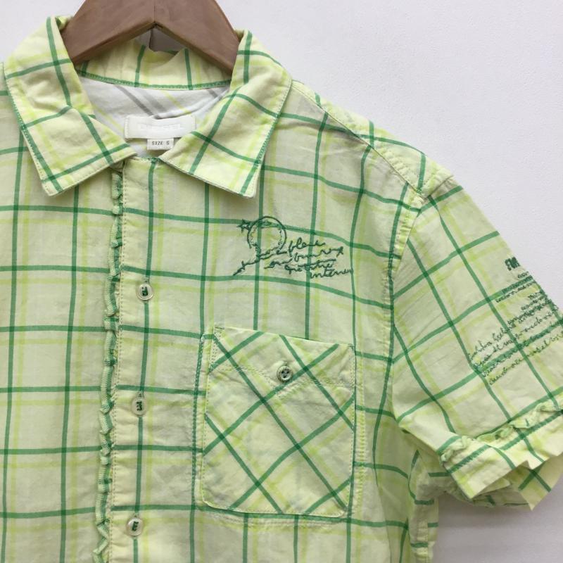 ディーゼル DIESEL シャツ、ブラウス 半袖 S チェック 黄 / イエロー / X 緑 / グリーン / メンズ USED 古着 中古 10052532