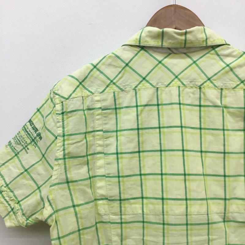 ディーゼル DIESEL シャツ、ブラウス 半袖 S チェック 黄 / イエロー / X 緑 / グリーン / メンズ USED 古着 中古 10052532