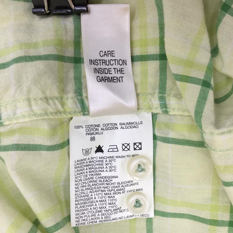 ディーゼル DIESEL シャツ、ブラウス 半袖 S チェック 黄 / イエロー / X 緑 / グリーン / メンズ USED 古着 中古 10052532