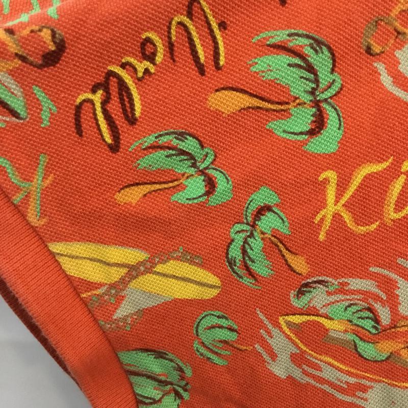 アディダス adidas ポロシャツ 半袖 FREE 総柄 橙 / オレンジ / レディース USED 古着 中古 10052550