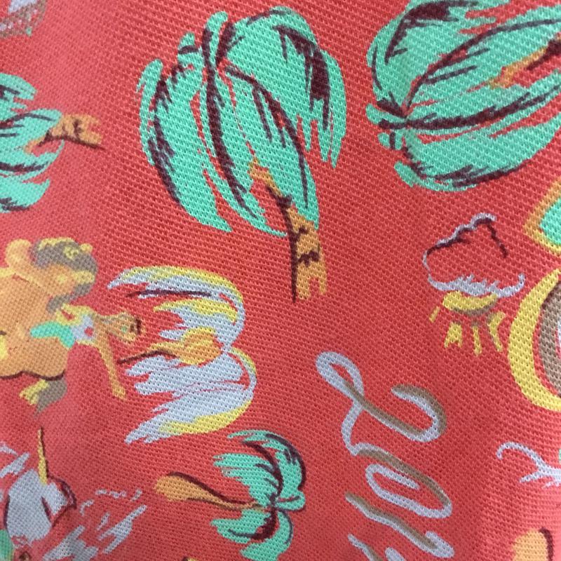 アディダス adidas ポロシャツ 半袖 FREE 総柄 橙 / オレンジ / レディース USED 古着 中古 10052550