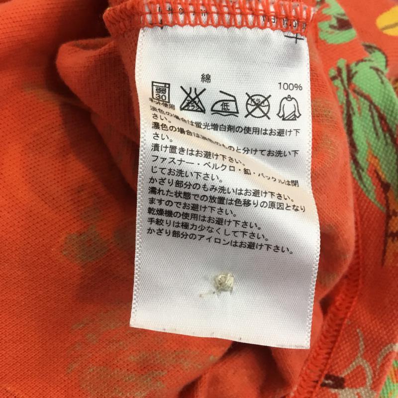 アディダス adidas ポロシャツ 半袖 FREE 総柄 橙 / オレンジ / レディース USED 古着 中古 10052550