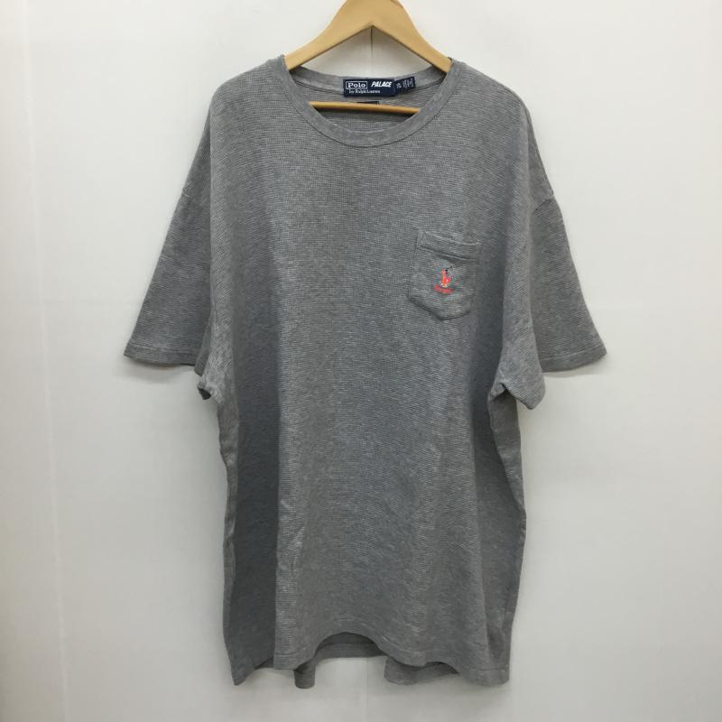 ポロラルフローレン POLO RALPH LAUREN Tシャツ 半袖 × PALACE サーマルTEE WAFFLE POCKET T XXL ワンポイント 灰 / グレー / メンズ USED 古着 中古 10052736