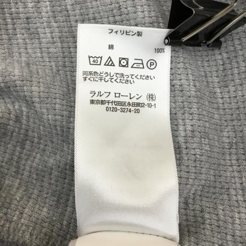 ポロラルフローレン POLO RALPH LAUREN Tシャツ 半袖 × PALACE サーマルTEE WAFFLE POCKET T XXL ワンポイント 灰 / グレー / メンズ USED 古着 中古 10052736