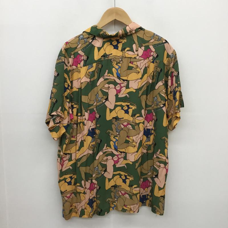 ブレインデット BRAIN DEAD シャツ、ブラウス 半袖 HAWAIIAN SHIRT L 総柄 緑 / グリーン / メンズ USED 古着 中古 10052741