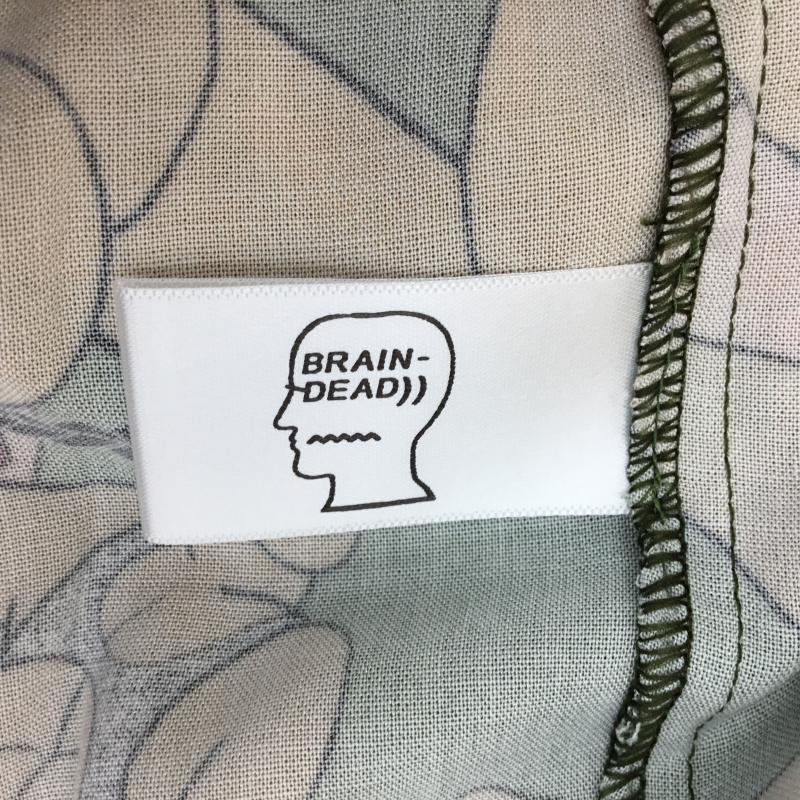 ブレインデット BRAIN DEAD シャツ、ブラウス 半袖 HAWAIIAN SHIRT L 総柄 緑 / グリーン / メンズ USED 古着 中古 10052741
