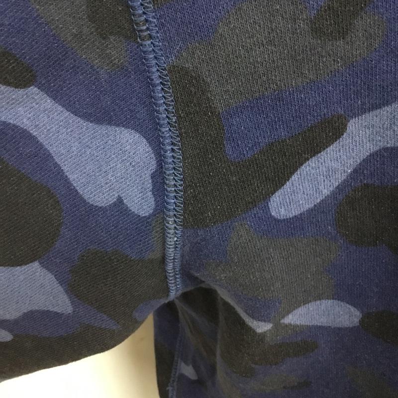 アベイシングエイプ A BATHING APE パーカー 長袖 XL 総柄 X カモフラージュ柄・迷彩 紺 / ネイビー / メンズ USED 古着 中古 10052818
