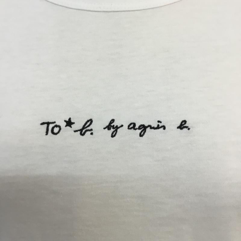 トゥービーバイアニエスベー To b. by agnes b. Tシャツ 半袖 36 ロゴ、文字 白 / ホワイト / レディース USED 古着 中古 10052903