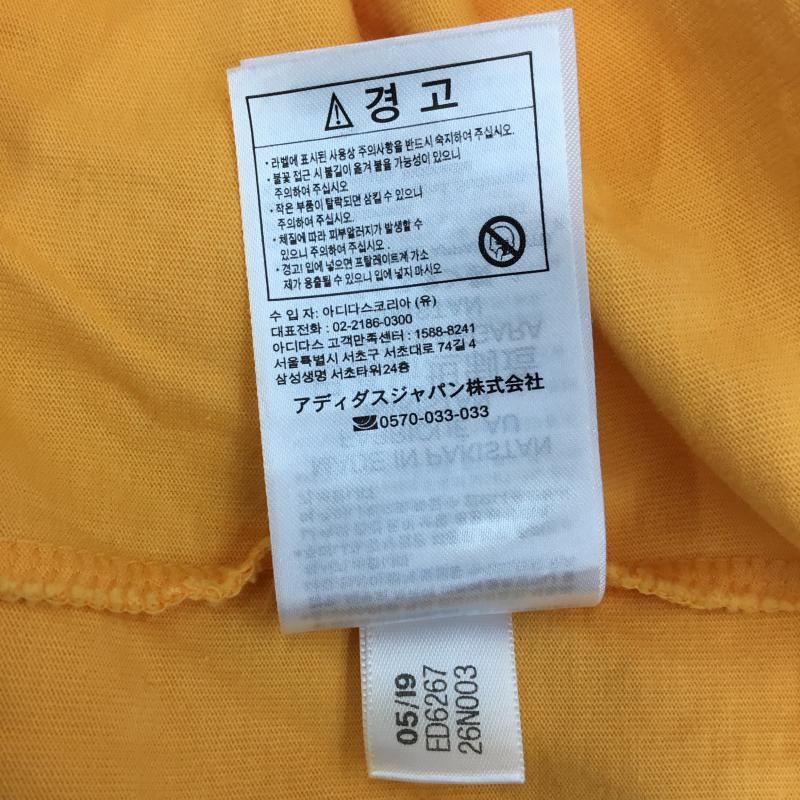アディダス adidas Tシャツ 半袖 ED6267 S ロゴ、文字 橙 / オレンジ / メンズ USED 古着 中古 10052931