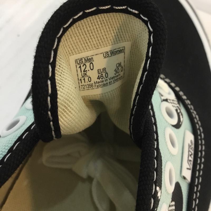 バンズ VANS スニーカー スニーカー VN0A4BV95911 OG AUTHENTIC LX 30cm 箱有 WACKO MARIA 30.0cm プリント 黒 / ブラック / X 水色 / ライトブルー / メンズ USED 古着 中古 10052966