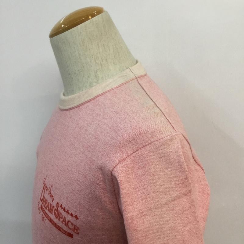 フラットヘッド The Flat Head Tシャツ 半袖 クルーネック バックプリント S ロゴ、文字 桃 / ピンク / メンズ USED 古着 中古 10053475