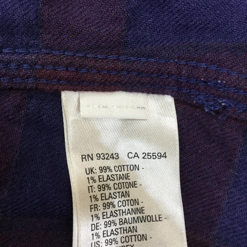 ディーゼル DIESEL シャツ、ブラウス 長袖 チェック 紫 / パープル / メンズ USED 古着 中古 10053527