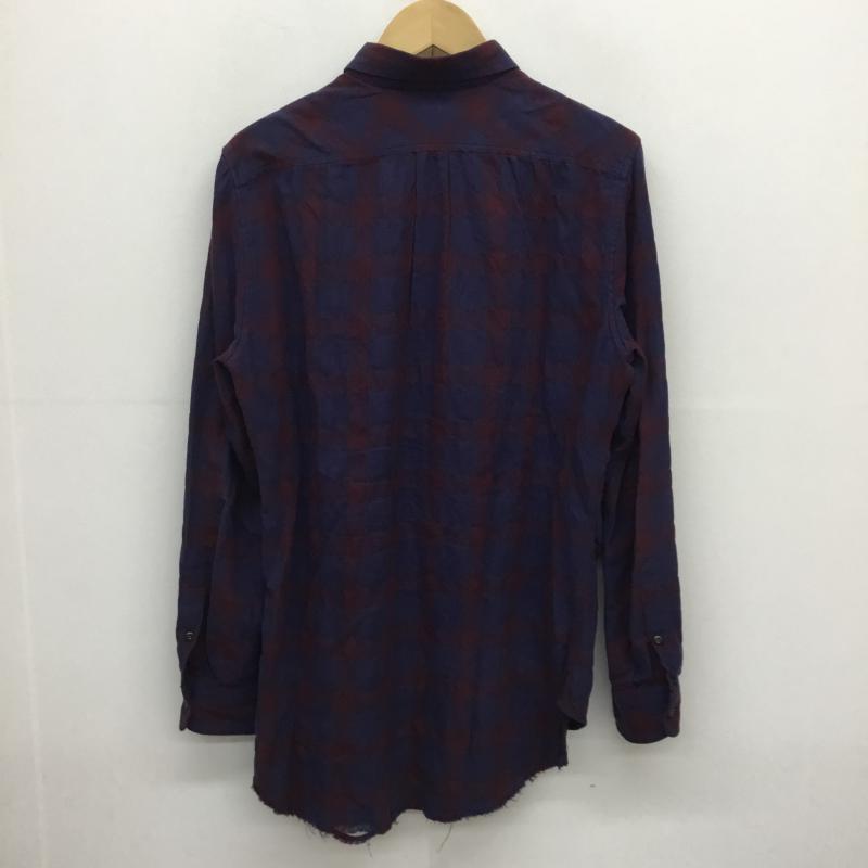 ディーゼル DIESEL シャツ、ブラウス 長袖 チェック 紫 / パープル / メンズ USED 古着 中古 10053527