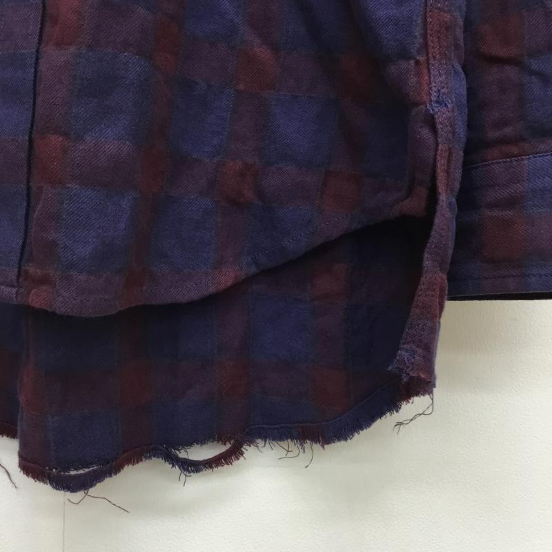 ディーゼル DIESEL シャツ、ブラウス 長袖 チェック 紫 / パープル / メンズ USED 古着 中古 10053527