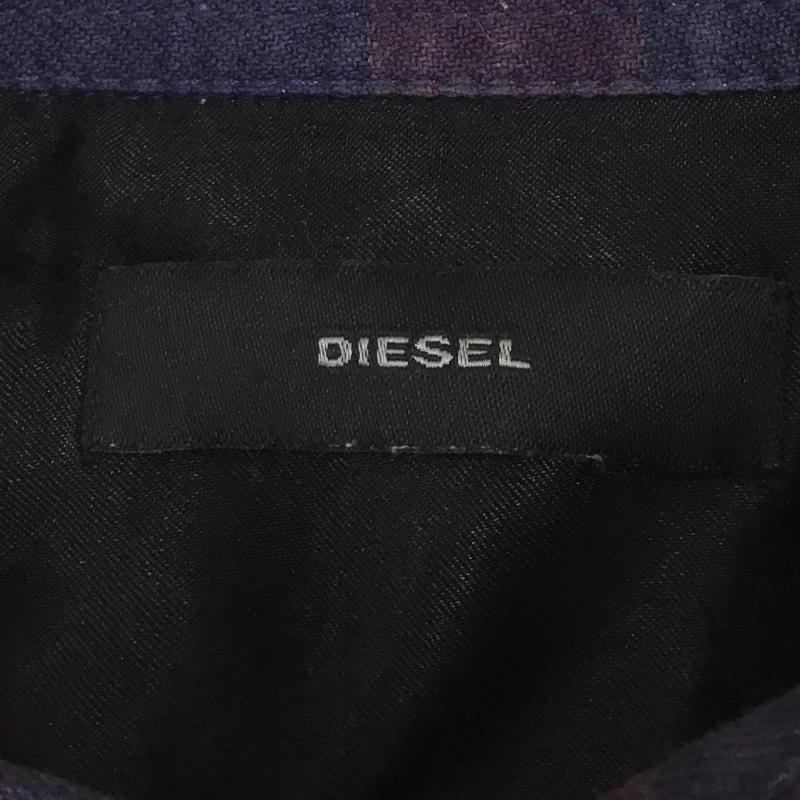 ディーゼル DIESEL シャツ、ブラウス 長袖 チェック 紫 / パープル / メンズ USED 古着 中古 10053527