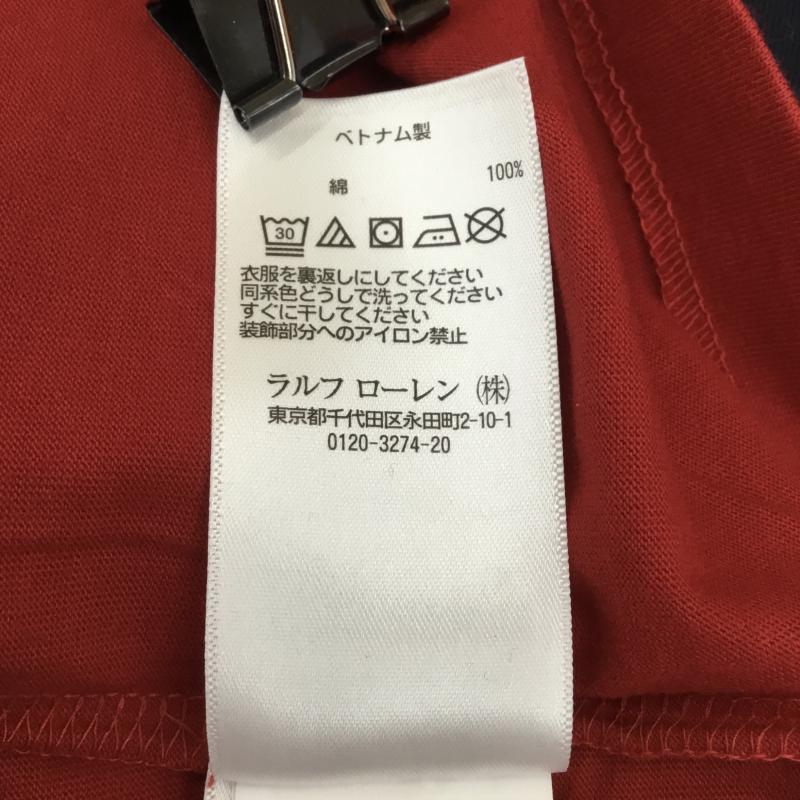 ポロラルフローレン POLO RALPH LAUREN Tシャツ 長袖 LOGO刺繍ロングスリーブ XL 刺繍 赤 / レッド / メンズ USED 古着 中古 10053547