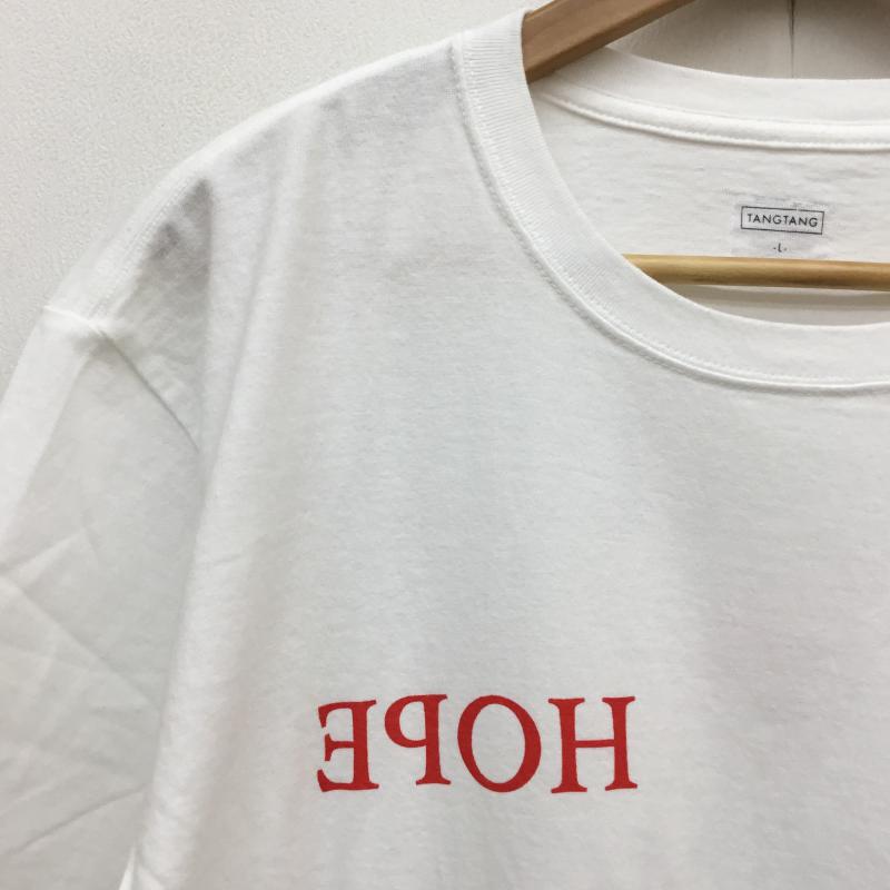 タンタン TANG TANG Tシャツ 半袖 HOPE TEE L ロゴ、文字 白 / ホワイト / メンズ USED 古着 中古 10053548