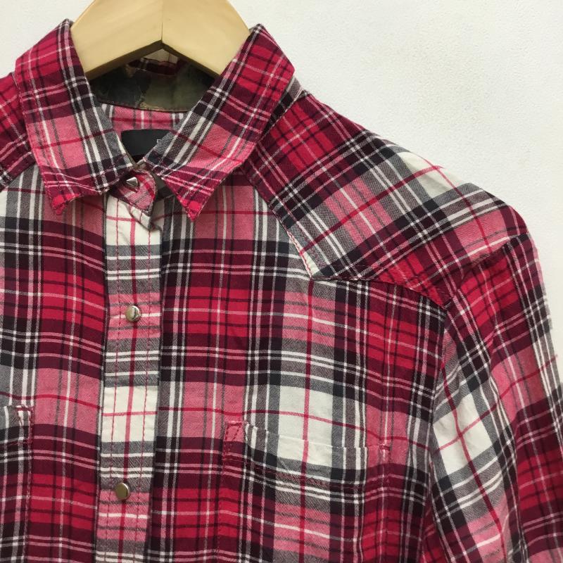 ディーゼル DIESEL ワンピース ひざ丈スカート 長袖シャツワンピース XS チェック 桃 / ピンク / レディース USED 古着 中古 10053558