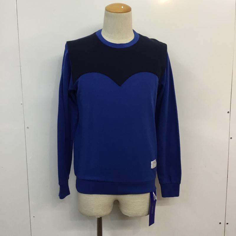 ルーカー バイ ネイバーフッド LUKER BY NEIGHBORHOOD トレーナー 長袖 2トーン プルオーバー S 無地 青 / ブルー / X 紺 / ネイビー / メンズ USED 古着 中古 10053825