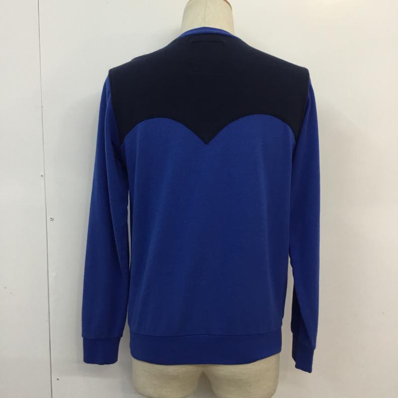 ルーカー バイ ネイバーフッド LUKER BY NEIGHBORHOOD トレーナー 長袖 2トーン プルオーバー S 無地 青 / ブルー / X 紺 / ネイビー / メンズ USED 古着 中古 10053825