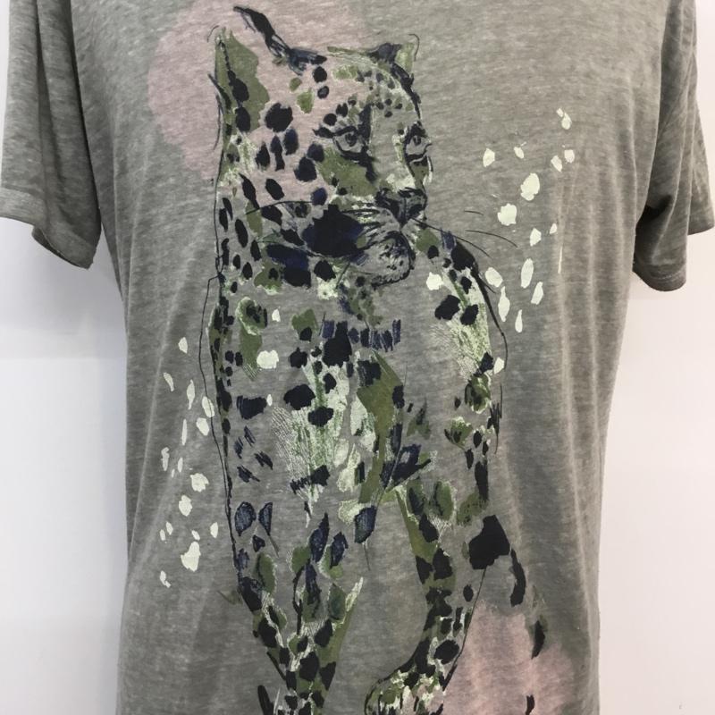 アバクロンビーアンドフィッチ ABERCROMBIE&FITCH Tシャツ 半袖 イラスト XS プリント 灰 / グレー / メンズ USED 古着 中古 10053863