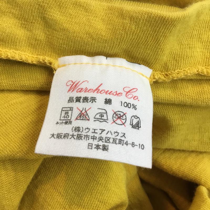 ウエアハウス WAREHOUSE Tシャツ 半袖 BODIES 36 ロゴ、文字 黄 / イエロー / メンズ USED 古着 中古 10053864