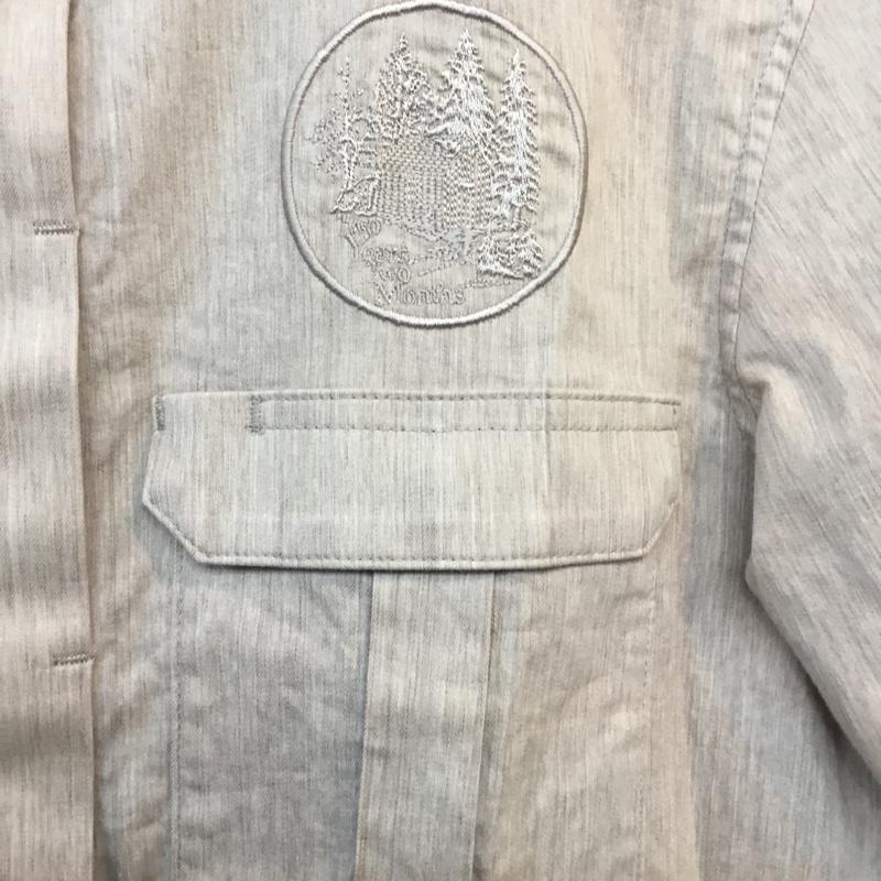 ファクトタム FACTOTUM シャツ、ブラウス 長袖 0150210 ミリタリーシャツ 刺繍 46 刺繍 ベージュ / ベージュ / メンズ USED 古着 中古 10053870