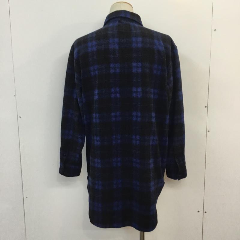 ダンケシェーン DANKE SCHON シャツ、ブラウス 長袖 6016151048 SIDE ZIP LONG NEL SHIRTS FREE チェック 黒 / ブラック / X 青 / ブルー / メンズ USED 古着 中古 10053884