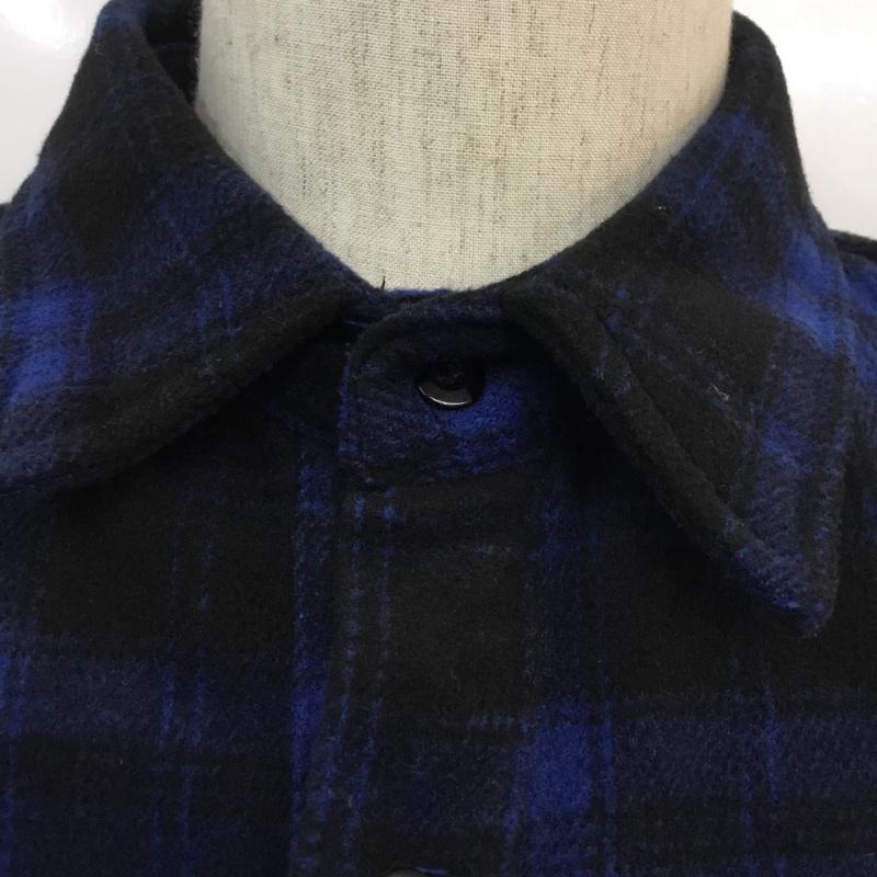 ダンケシェーン DANKE SCHON シャツ、ブラウス 長袖 6016151048 SIDE ZIP LONG NEL SHIRTS FREE チェック 黒 / ブラック / X 青 / ブルー / メンズ USED 古着 中古 10053884